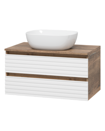 DAKOTA - 80 Тумба подвесная 2 ящ. (ДСП (Дуб Гал/ Белый)