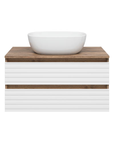 DAKOTA - 80 Тумба подвесная 2 ящ. (ДСП (Дуб Гал/ Белый)