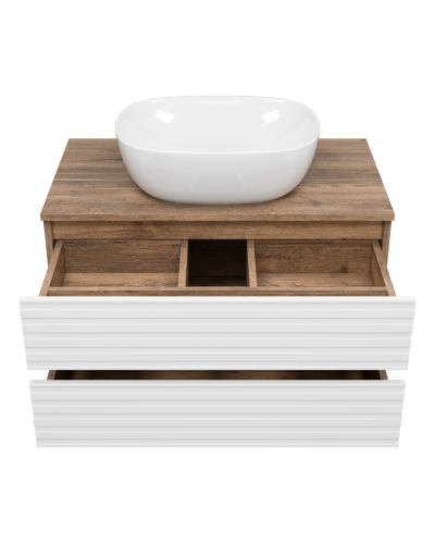 DAKOTA - 80 Тумба подвесная 2 ящ. (ДСП (Дуб Гал/ Белый)