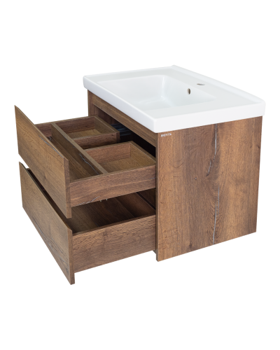 Dallas - 60 Тумба подвесная 2 ящ. ДСП (Дуб Галифакс)