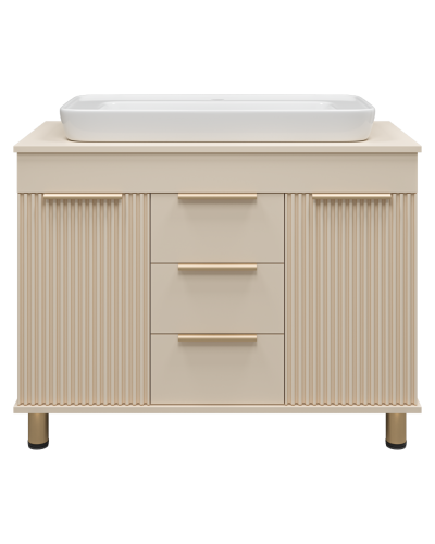 ENFIDA -100 Тумба напольная 3 ящ. бежевая мат. эмаль (Энфида)