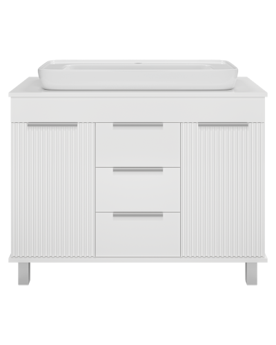 ENFIDA -100 Тумба напольная 3 ящ. белая мат. эмаль (Энфида)