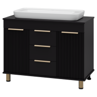 ENFIDA -100 Тумба напольная 3 ящ. черная мат. эмаль (Энфида)