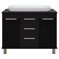 ENFIDA -100 Тумба напольная 3 ящ. черная мат. эмаль (Энфида)