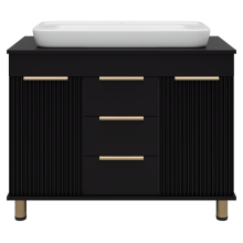 ENFIDA -100 Тумба напольная 3 ящ. черная мат. эмаль (Энфида)