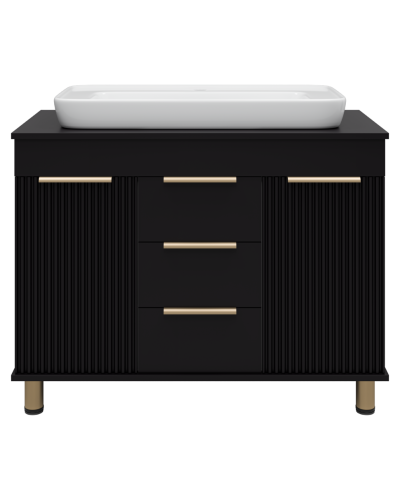 ENFIDA -100 Тумба напольная 3 ящ. черная мат. эмаль (Энфида)