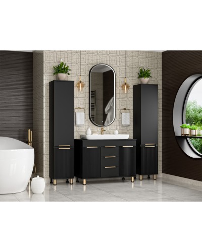 ENFIDA -100 Тумба напольная 3 ящ. черная мат. эмаль (Энфида)