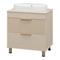 ENFIDA - 70 Тумба напольная 2 ящ. бежевая мат. эмаль (Энфида)