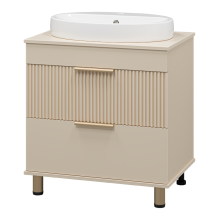 ENFIDA - 70 Тумба напольная 2 ящ. бежевая мат. эмаль (Энфида)