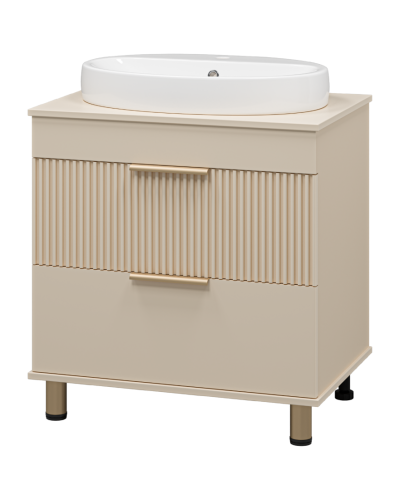 ENFIDA - 70 Тумба напольная 2 ящ. бежевая мат. эмаль (Энфида)