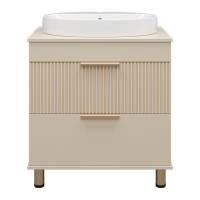 ENFIDA - 70 Тумба напольная 2 ящ. бежевая мат. эмаль (Энфида)