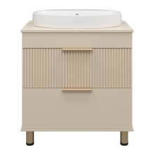 ENFIDA - 70 Тумба напольная 2 ящ. бежевая мат. эмаль (Энфида)