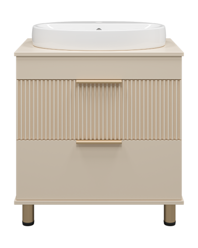 ENFIDA - 70 Тумба напольная 2 ящ. бежевая мат. эмаль (Энфида)