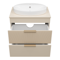 ENFIDA - 70 Тумба напольная 2 ящ. бежевая мат. эмаль (Энфида)