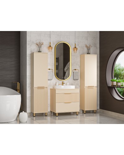 ENFIDA - 70 Тумба напольная 2 ящ. бежевая мат. эмаль (Энфида)