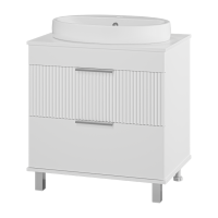 ENFIDA - 70 Тумба напольная 2 ящ. белая мат. эмаль (Энфида)