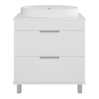 ENFIDA - 70 Тумба напольная 2 ящ. белая мат. эмаль (Энфида)