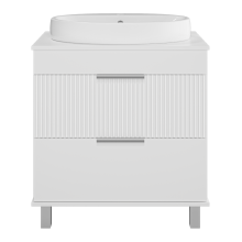 ENFIDA - 70 Тумба напольная 2 ящ. белая мат. эмаль (Энфида)