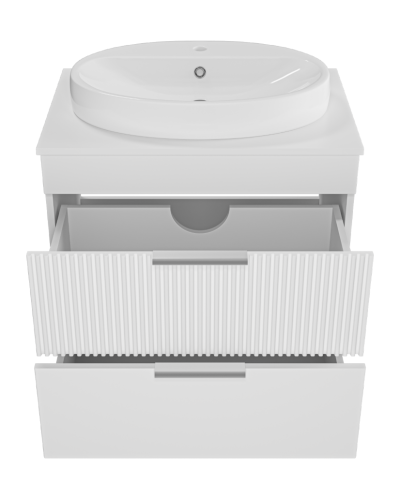 ENFIDA - 70 Тумба напольная 2 ящ. белая мат. эмаль (Энфида)