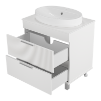 ENFIDA - 70 Тумба напольная 2 ящ. белая мат. эмаль (Энфида)