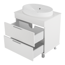 ENFIDA - 70 Тумба напольная 2 ящ. белая мат. эмаль (Энфида)