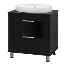 ENFIDA - 70 Тумба напольная 2 ящ. черная мат. эмаль (Энфида)