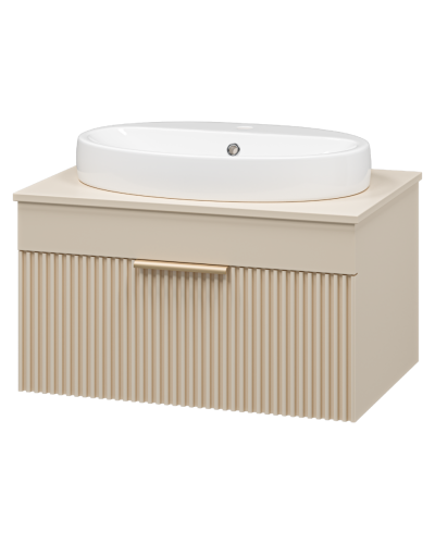 ENFIDA - 70 Тумба подвесная бежевая мат. эмаль 1 ящ.  (Энфида)