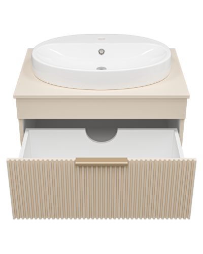 ENFIDA - 70 Тумба подвесная бежевая мат. эмаль 1 ящ.  (Энфида)