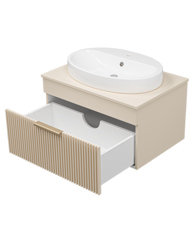 ENFIDA - 70 Тумба подвесная бежевая мат. эмаль 1 ящ.  (Энфида)