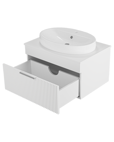 ENFIDA - 70 Тумба подвесная белая мат. эмаль 1 ящ.  (Энфида)