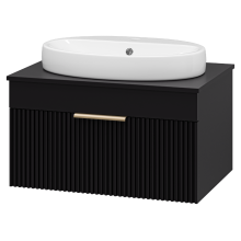 ENFIDA - 70 Тумба подвесная черная мат. эмаль 1 ящ.  (Энфида)