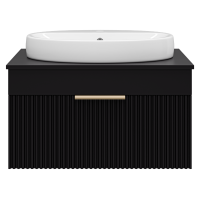 ENFIDA - 70 Тумба подвесная черная мат. эмаль 1 ящ.  (Энфида)