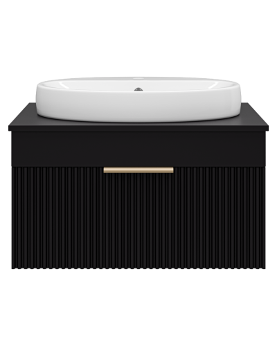 ENFIDA - 70 Тумба подвесная черная мат. эмаль 1 ящ.  (Энфида)