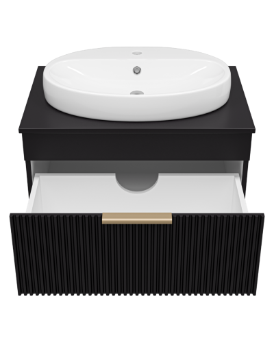 ENFIDA - 70 Тумба подвесная черная мат. эмаль 1 ящ.  (Энфида)