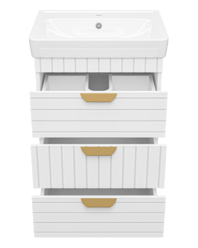 GLOSTER - 60 Тумба с 3 ящ. напольная, белый