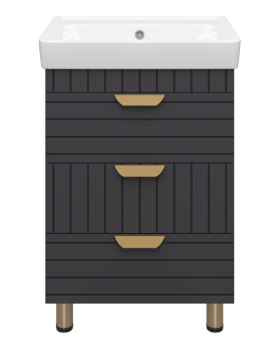 GLOSTER - 60 Тумба с 3 ящ. напольная, графит