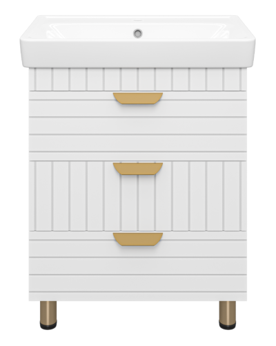 GLOSTER - 70 Тумба с 3 ящ. напольная, белый