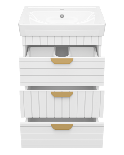 GLOSTER - 70 Тумба с 3 ящ. напольная, белый