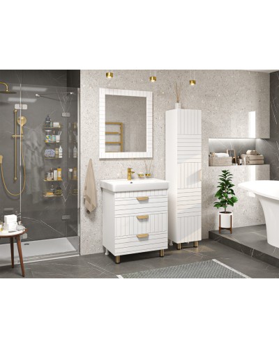 GLOSTER - 70 Тумба с 3 ящ. напольная, белый