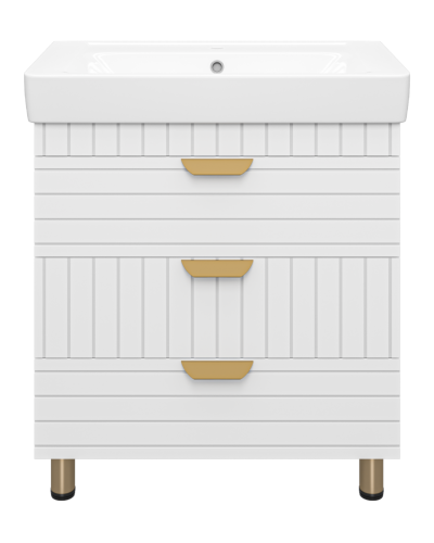 GLOSTER - 80 Тумба с 3 ящ. напольная, белый