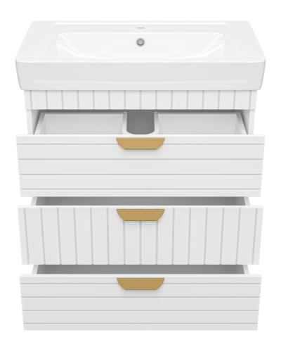 GLOSTER - 80 Тумба с 3 ящ. напольная, белый