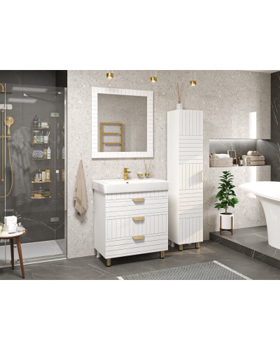 GLOSTER - 80 Тумба с 3 ящ. напольная, белый