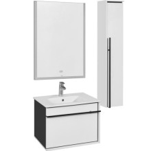 Тумба под раковину Roca Aneto 60 7.8574.2.980.6 подвесная Белый глянец Черная