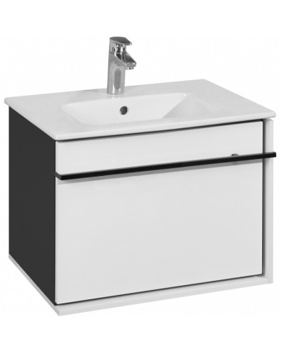 Тумба под раковину Roca Aneto 60 7.8574.2.980.6 подвесная Белый глянец Черная