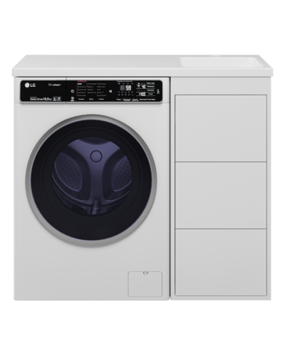 GRAFIT - 40 Тумба напольная 3 ящ. БЕЛАЯ под стиральную машину ПВХ