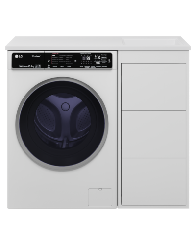 GRAFIT - 40 Тумба напольная 3 ящ. БЕЛАЯ под стиральную машину ПВХ