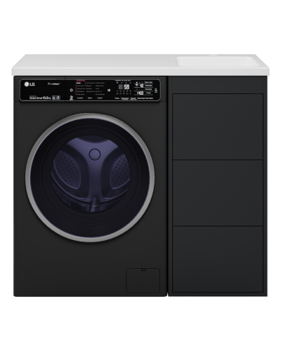 GRAFIT - 40 Тумба напольная 3 ящ. Графит, под стиральную машину ПВХ