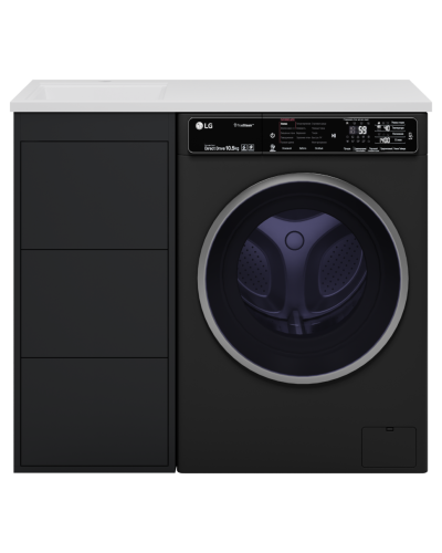 GRAFIT - 40 Тумба напольная 3 ящ. Графит, под стиральную машину ПВХ