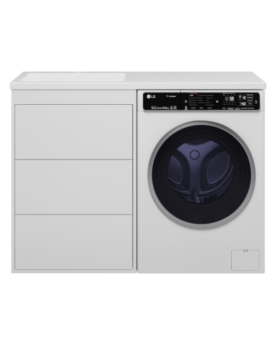 GRAFIT - 60 Тумба напольная 3 ящ. БЕЛАЯ под стиральную машину ПВХ