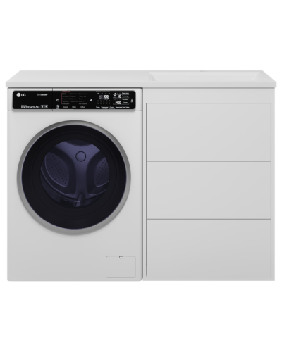 GRAFIT - 60 Тумба напольная 3 ящ. БЕЛАЯ под стиральную машину ПВХ